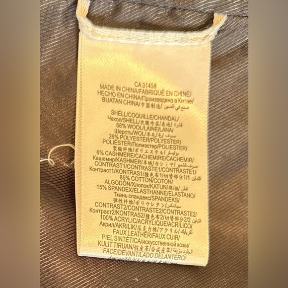 BCBG MaxAzria Samantha Wool Hooded Duffle Toggle Coat Navy Blue Women Sz M - Picture 9 of 11